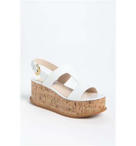 prada t strap platform wedges